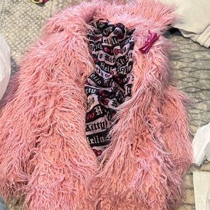 Dolls Kill faux fur hello kitty jacket